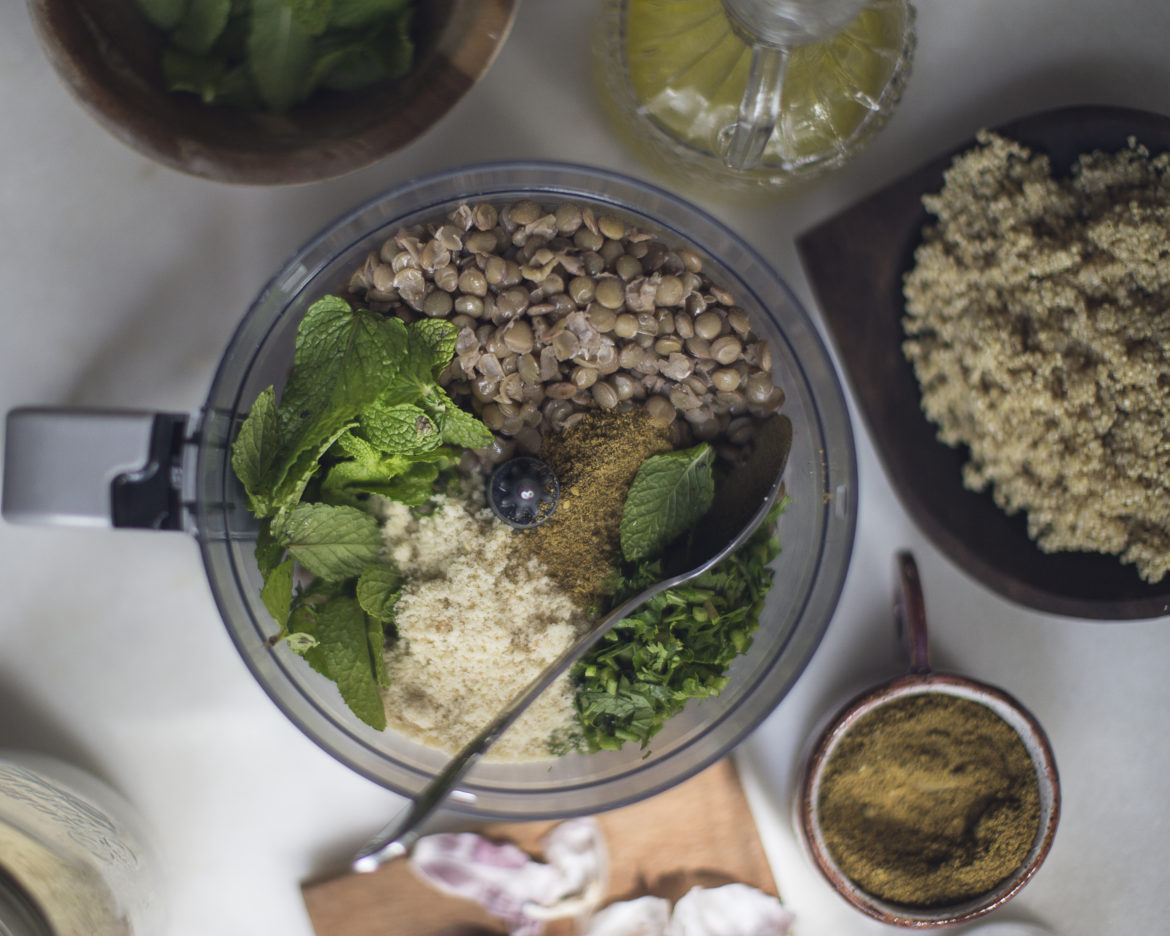 Torta de lentilha e quinoa